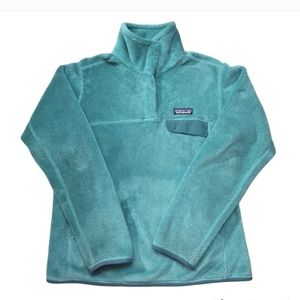 Patagonia Re-tool Snap-T Fleece Pullover Teal Green Women's Size S